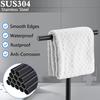 1 Set Towel Rack Strong Load-bearing Stainless Steel T Shape Standing Type Hand Cleaning Cloth Rack Shelf Bathroom Accessories