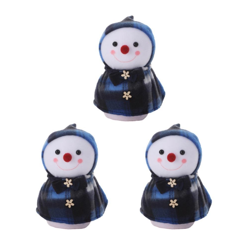 Plush Christmas Gift Bag Red Plaid Skirt Fruit Packaging Bag for 3pcs/set New Year