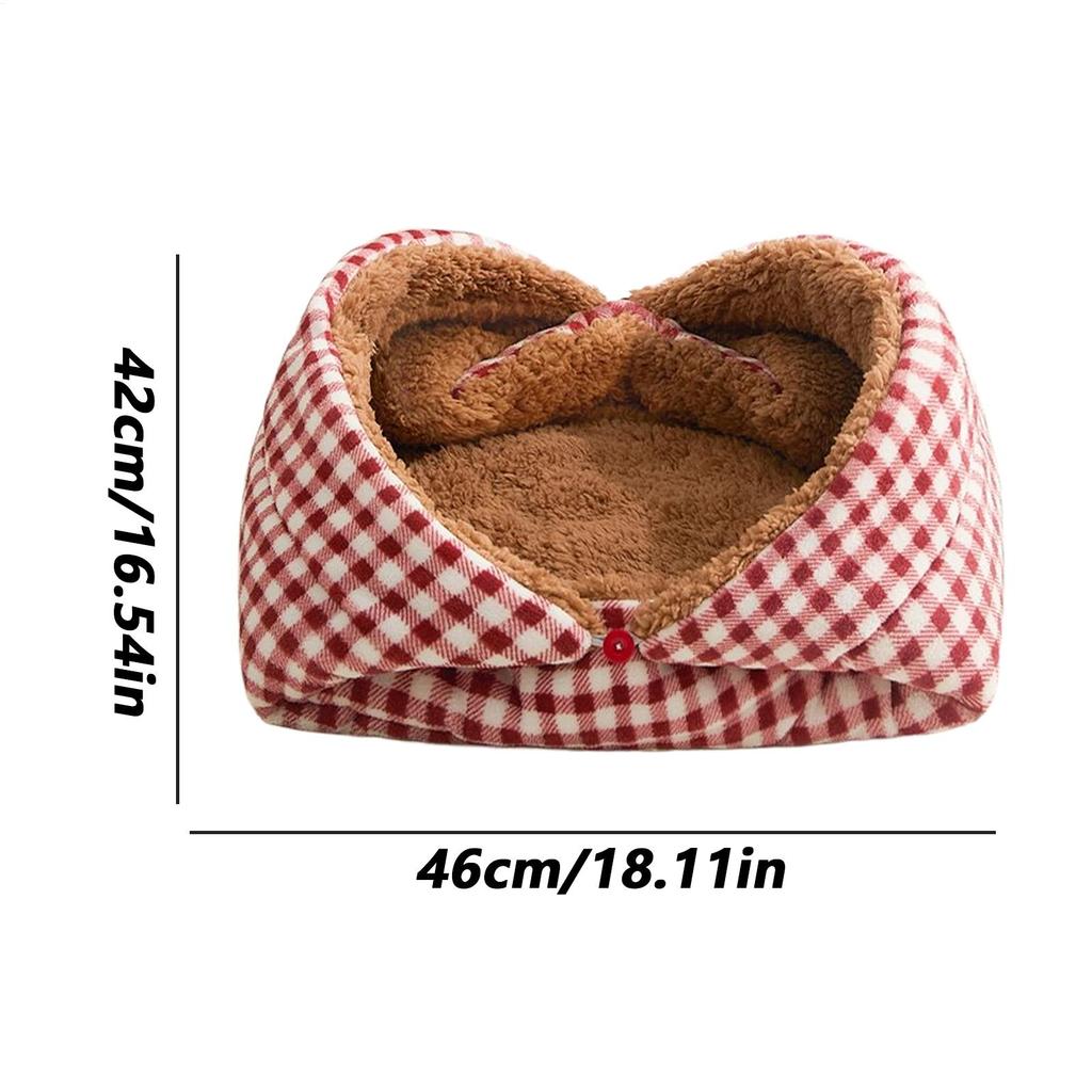 Cat Beds For Indoor Cave Sleeping Nest Foldable Thickened Cat Bed Cave For Calming Outdoor Animal Travel Winter Small Dogs
