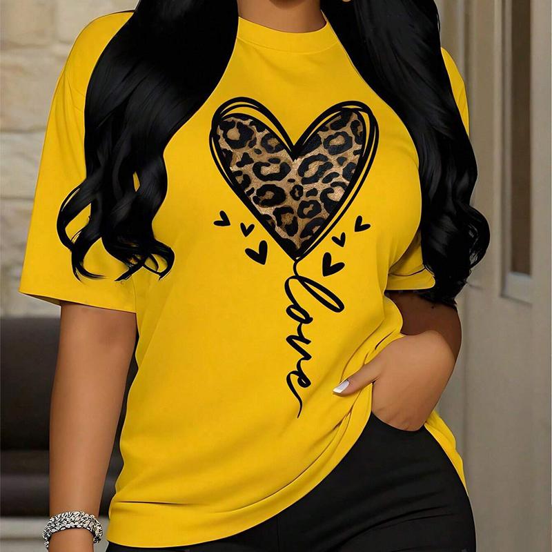 Fashion Women Love Fingers Print T Shirt Funny Casual O-neck Short Sleeves T-shirt Summer Female Tee Shirt