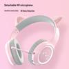 BH-300 Cat Ear Light-Up Bluetooth Headphones with Microphone for Live Streaming