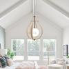 New American Country Handmade Rope Pendant Light Industrial Style Dining Room Bedroom Study Lamp