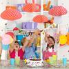 3pcs Creative 3D Mushroom Paper Lantern Birthday Party Decoration Props Decoration Supplies DIY Lantern