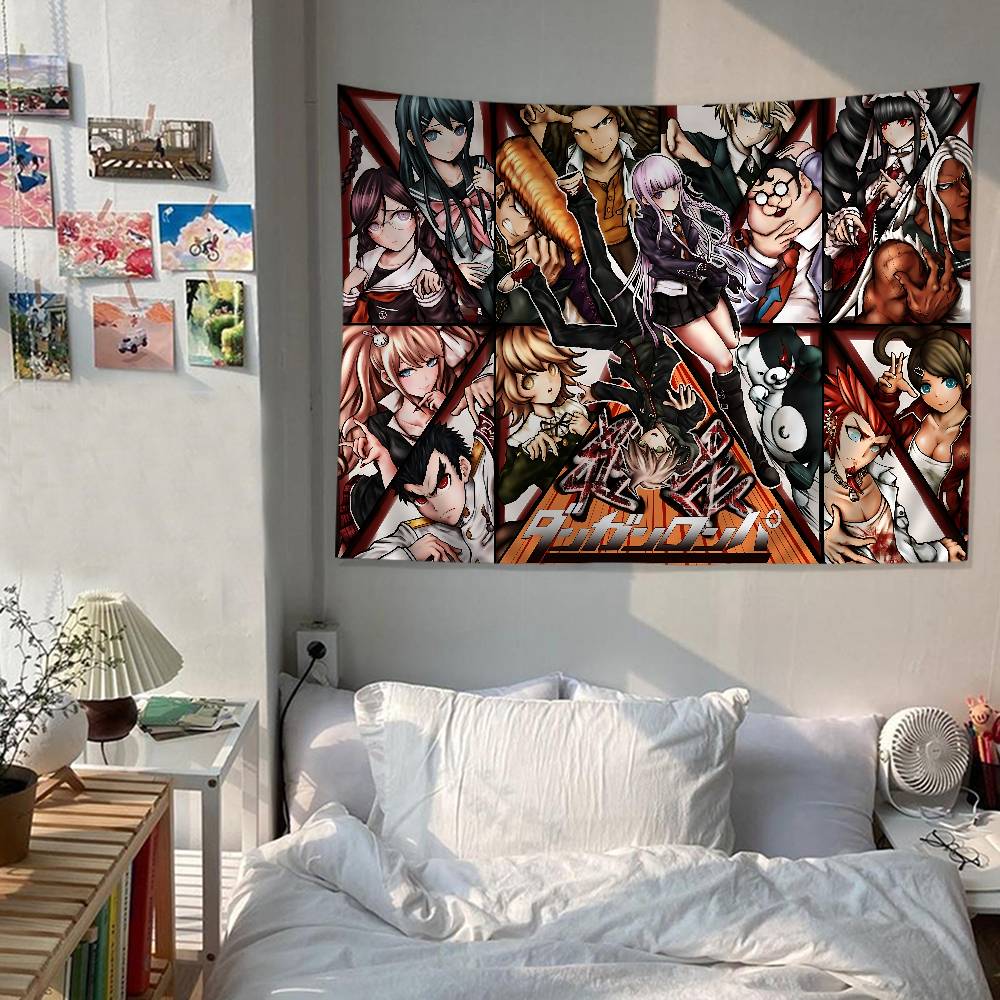 Classic Anime Danganronpa Chart Tapestry For Living Room Home Dorm Decor Art Home Decor
