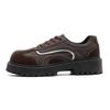 Retro Derby shoes men's height increase splicing casual leather shoes punk fashion platform big head shoes