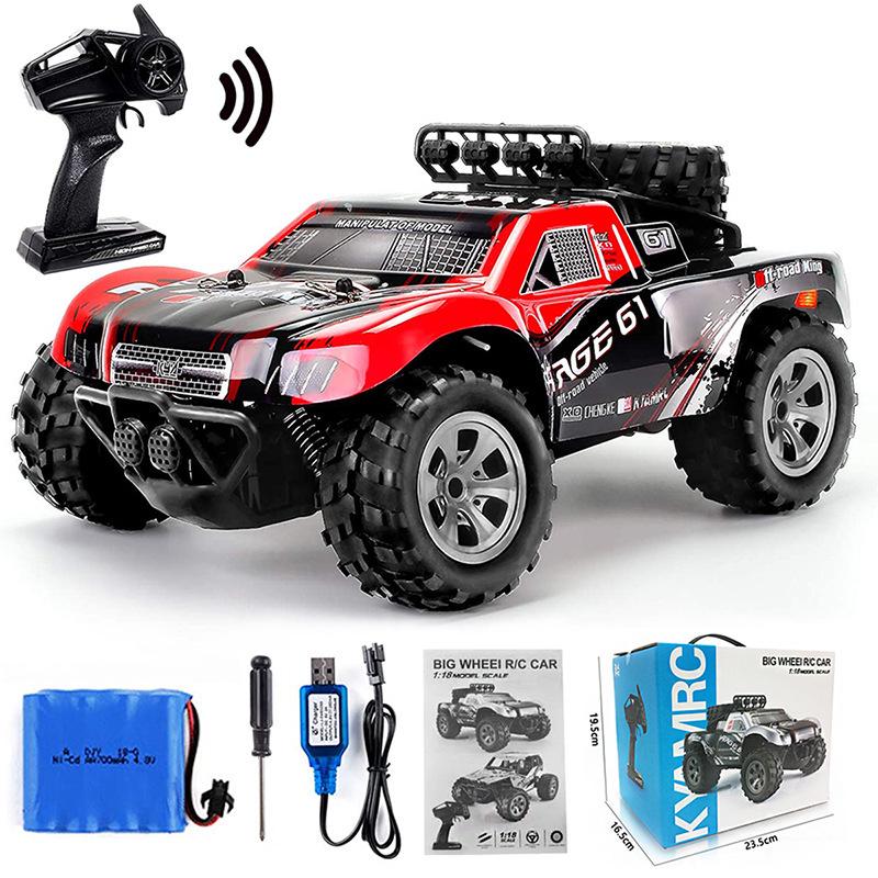 High-Speed 1:18 Big Foot Off-Road Remote Control Car - Short Course Racing & Climbing Toy