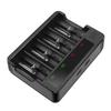 4Slots USB Fast Charging AA 3A C D Battery Charger for Ni Rechargeable Batteries Featuring Independent Slot