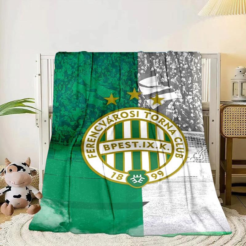 Ferencvárosi TC Calcio Coperta Portatile/Coperta Morbida Coperta da Letto Adatta per Viaggi Campeggio Soggiorni Uffici Divani Regali per Tifosi