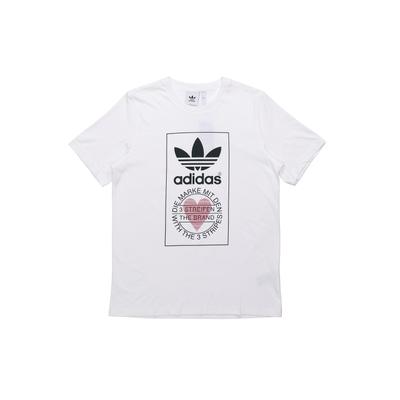 adidas Originals Trefoil Love Print Short Sleeve T-Shirt Men Tops White GK7165