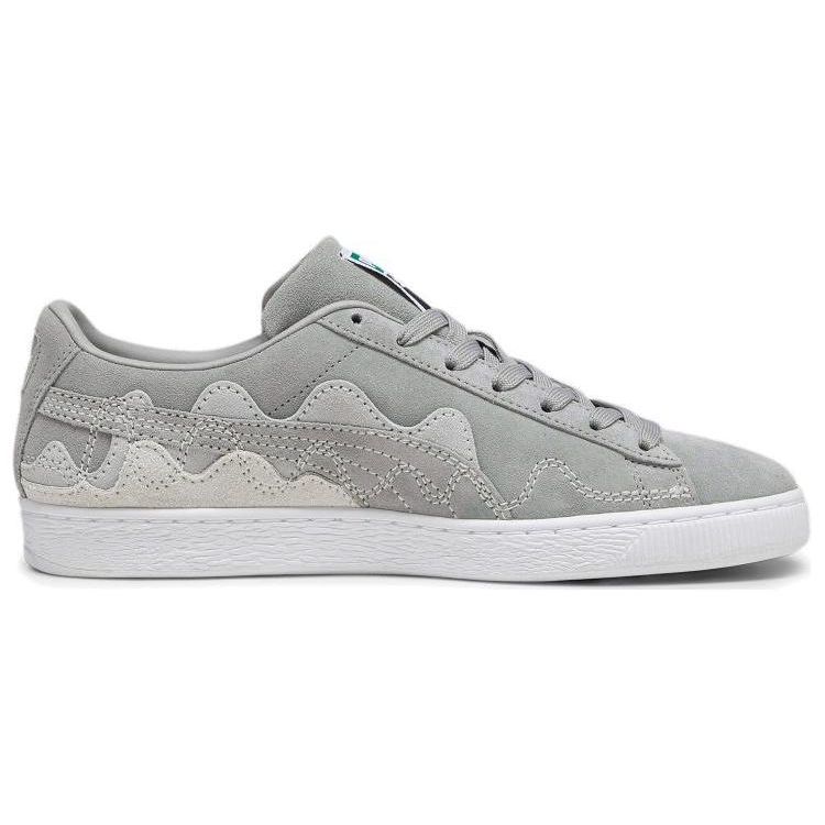Puma Suede Series Comfortable Versatile Shock Absorbing Durable Low Top Sneakers Unisex Sneakers Gray 393257-03