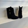 Western pointed fashion boots retro versatile inner height increase tassel pile new autumn and winter cowboy boots