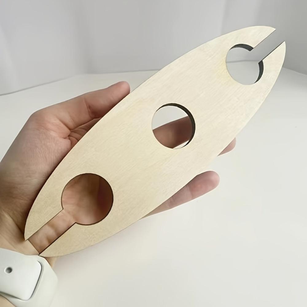 4Pcs Unique Wooden Wine Rack Holder - Wine Accessories for Home Bar, Restaurant, KTV, Wedding Gift, Party Favor - Personalized Creative Crafts,