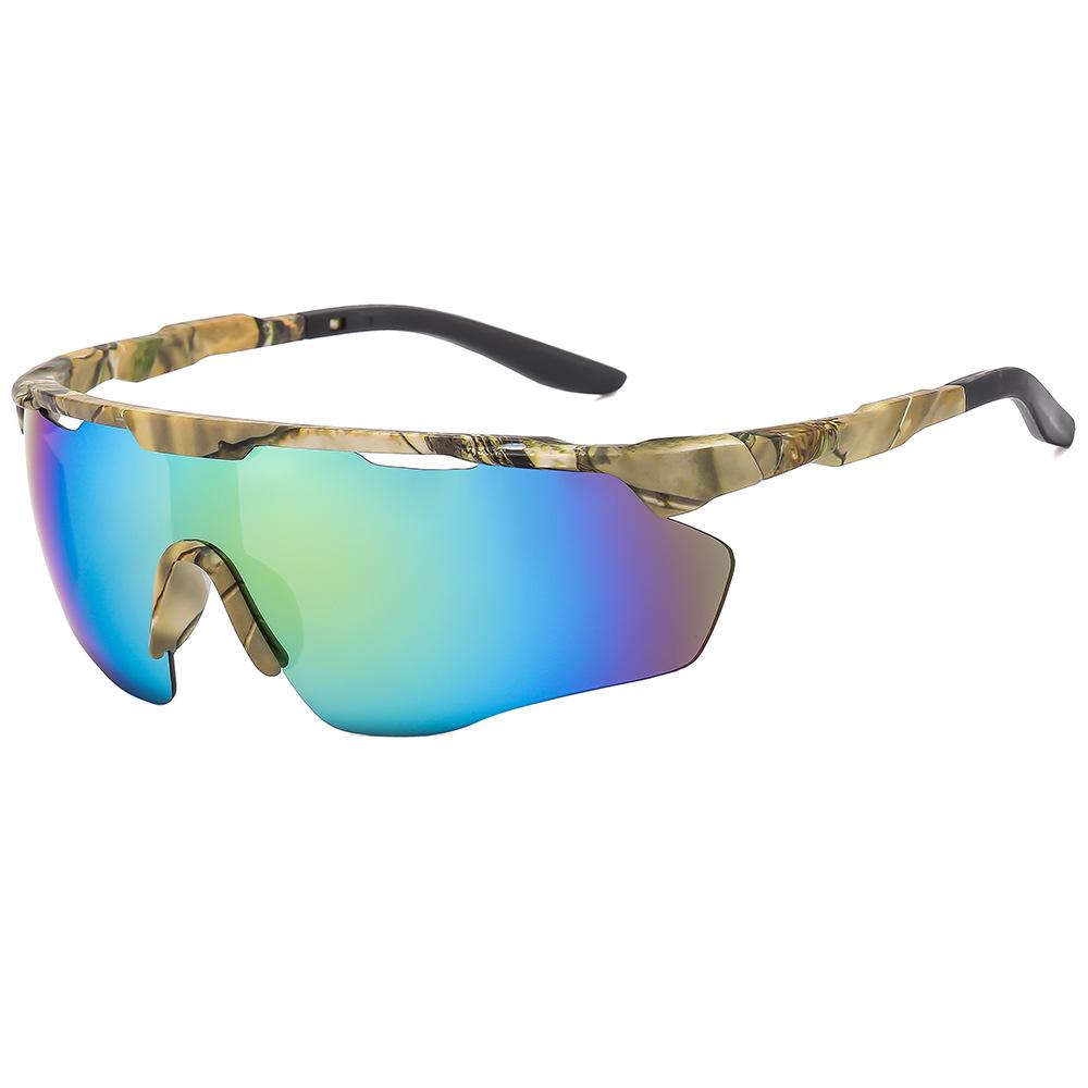 

Новые цельные полукадровые спортивные очки на открытом воздухе, модные камуфляжные очки для верховой езды, лобовое стекло