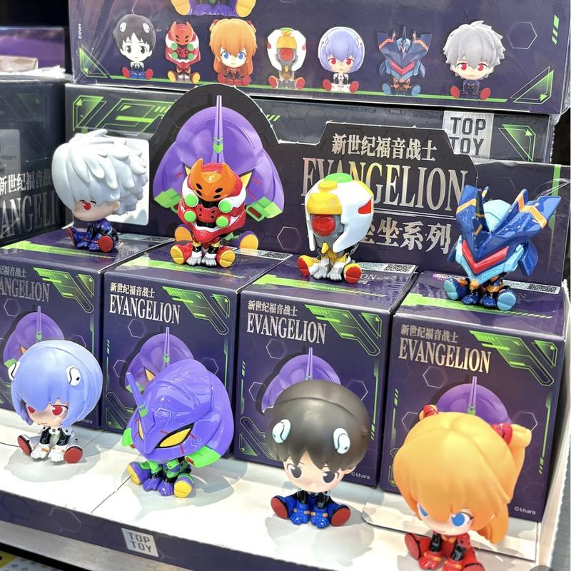TOPTOY Eva Neuestes Jahrhundert Evangelion Mini Sitzende Serie Blisterbeutel Asuka Ikari Shinji Ayanami Rei Anime Figur Spielzeug Sammlerstück Geschenk