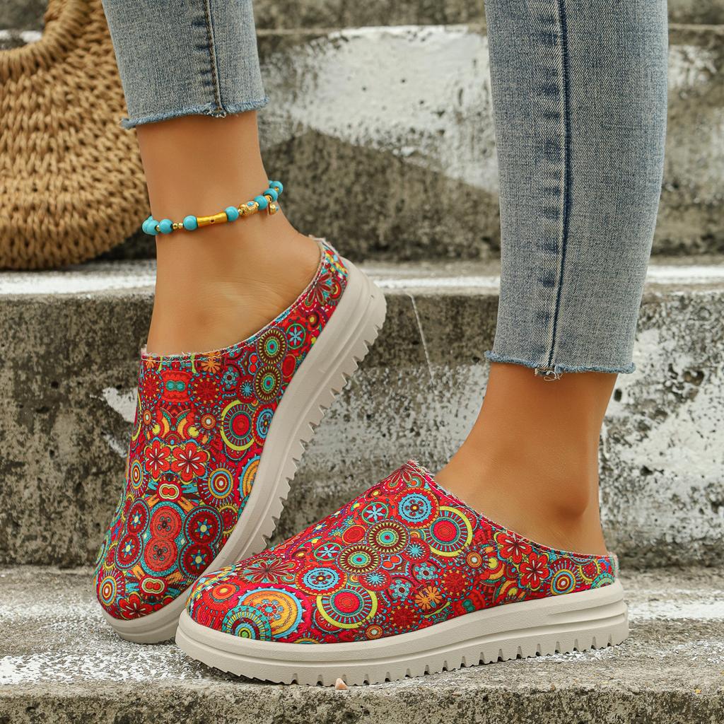 Dámské pantofle Bohemia Luxusní designérské dámské mule boty Neformální nazouváky Dámská móda Měkké pantofle Lehká Baotou sandály