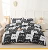 3pcs Cat Print Duvet Cover Set Soft Skin-Friendly Bedding Set Includes 1 Duvet Cover And 2 Pillowcases