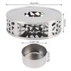 Stainless Steel Teapot Heater Hollow Design Ventilation Hole Teapot Warmer Brushed Finish Silver Tea Warmer Tea Heating