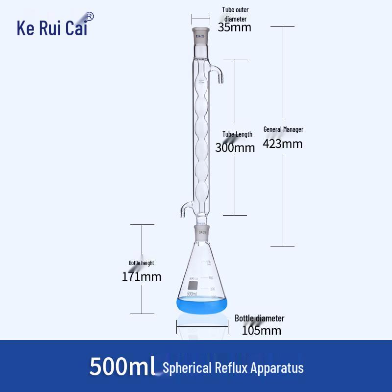 Laboratory Glass Spherical Reflux Condenser