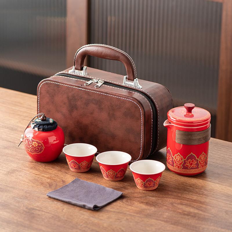 Travel Tea Set Portable Kung Fu Tea Set Japanese Outdoor Kuaike Cup Holiday Company Business Gifts