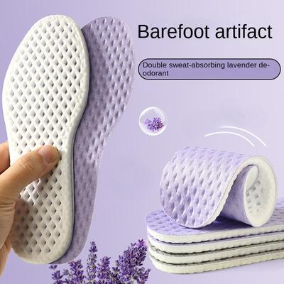 Size 35-46 Sports Insoles Are Odor Resistant, Antibacterial, Sweat Absorbing, Breathable Highly Elastic Comfortable Insoles for Both Men Women