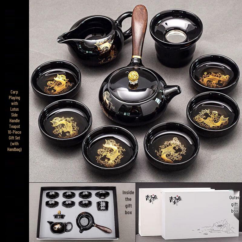 Elegant Ceramic Kung Fu Tea Set for Home & Office