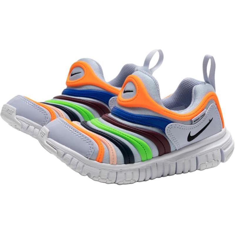 Nike Dynamo Free Abrasion Resistant Breathable Low top Casual Shoes Gray Kids' Sneakers 343738-032