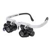Headband Glasses Magnifier With Led Light 8X 15X 23X Watchmaker Jeweler Loupe