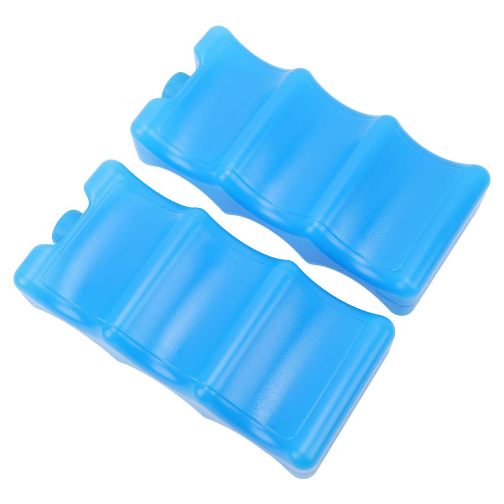 2pcs Breastmilk Ice Pack Contoured Shape Blue Reusable Ice Box for Breastmilk Working Mom