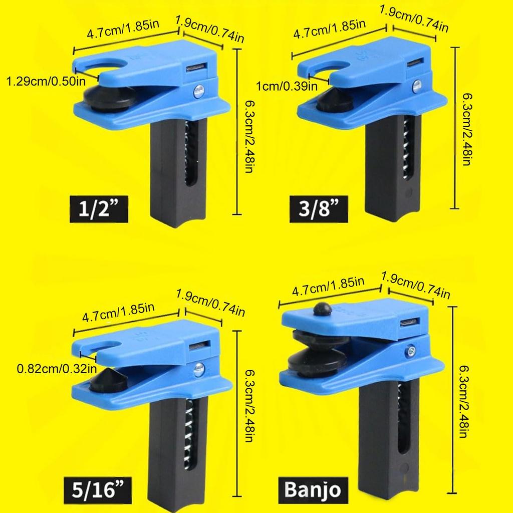 Leitungsstopper Set aus 4 Leitungsstoppern für Banjos Auto Motorrad Bremsschlauch Banjo Bördelanschlüsse