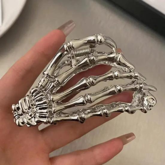 Halloween Haarklaue Fledermaus Totenkopf Hand Spinne Design Haarspange Metall Sicherer Halt Hinterkopf Haarklaue Party Abschlussball Accessoires