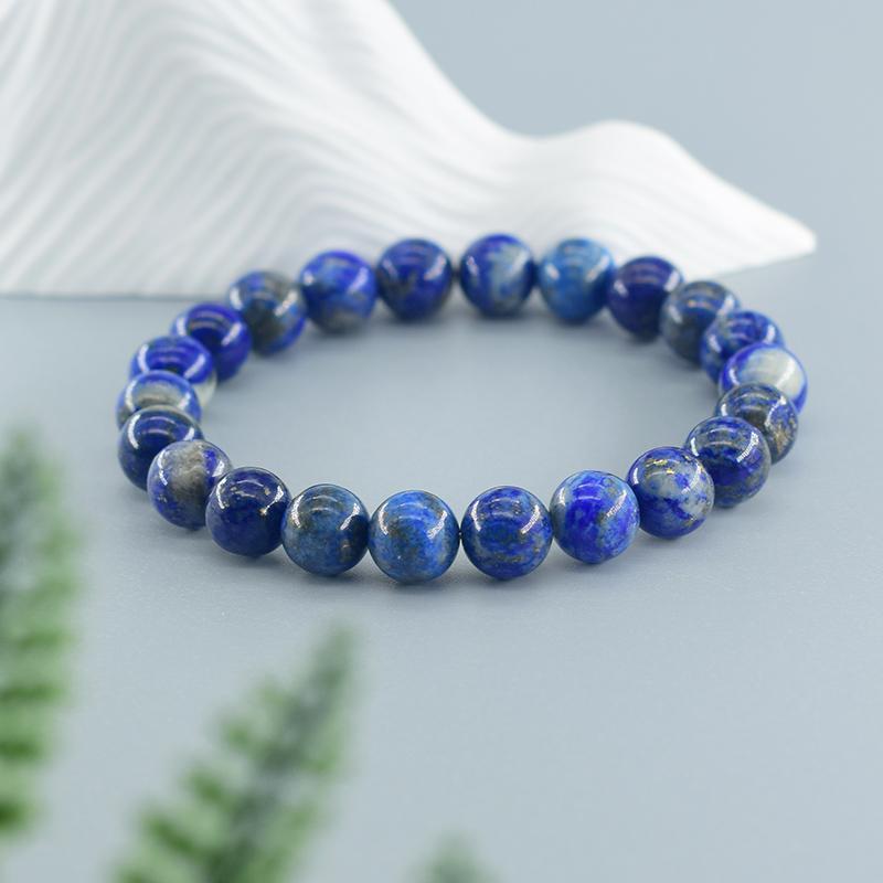 Echtes 5A-Perlenarmband aus natürlichem Lapislazuli-Stein, elastisch, hochwertiger Energieheilungsschmuck für Frauen, Geschenk für den Freund
