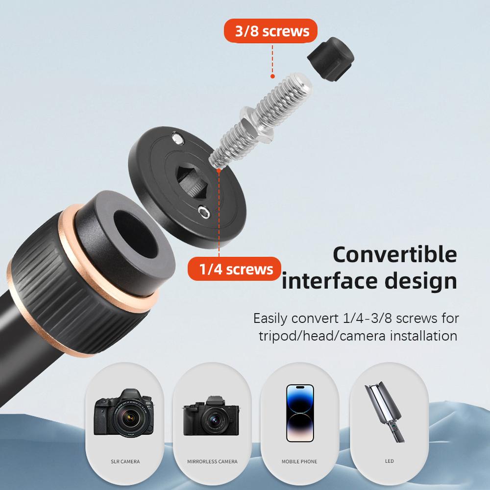 36.6in Tripod Extension Rod Boom Arm for Tripod with Quick Release Plate 10KG/22lbs Load Capacity 2