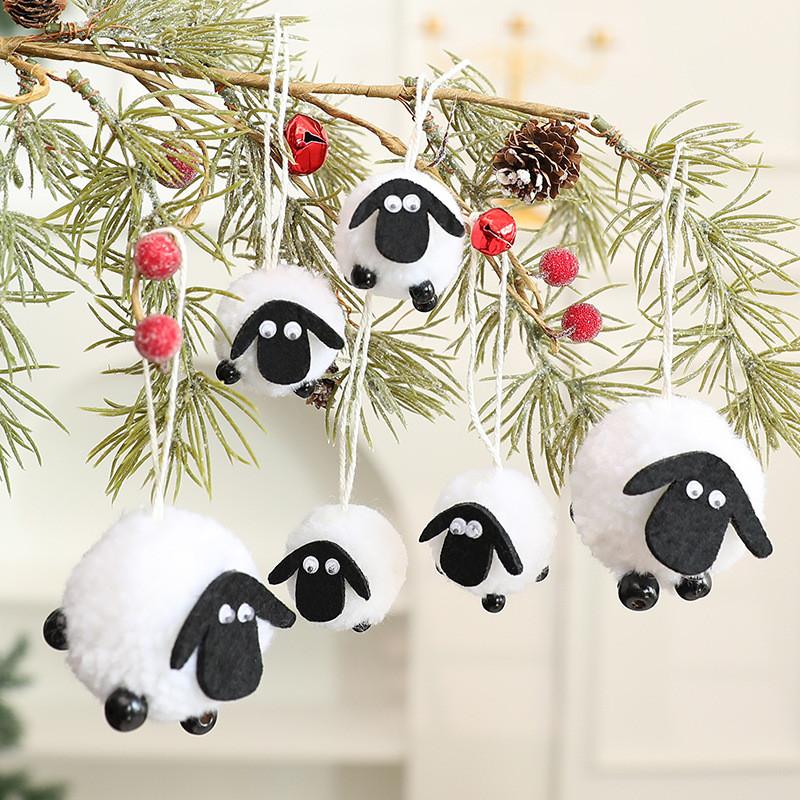 Face Plush Black Sheep Easter Decorations With Hanging Gift For Events Seasonal