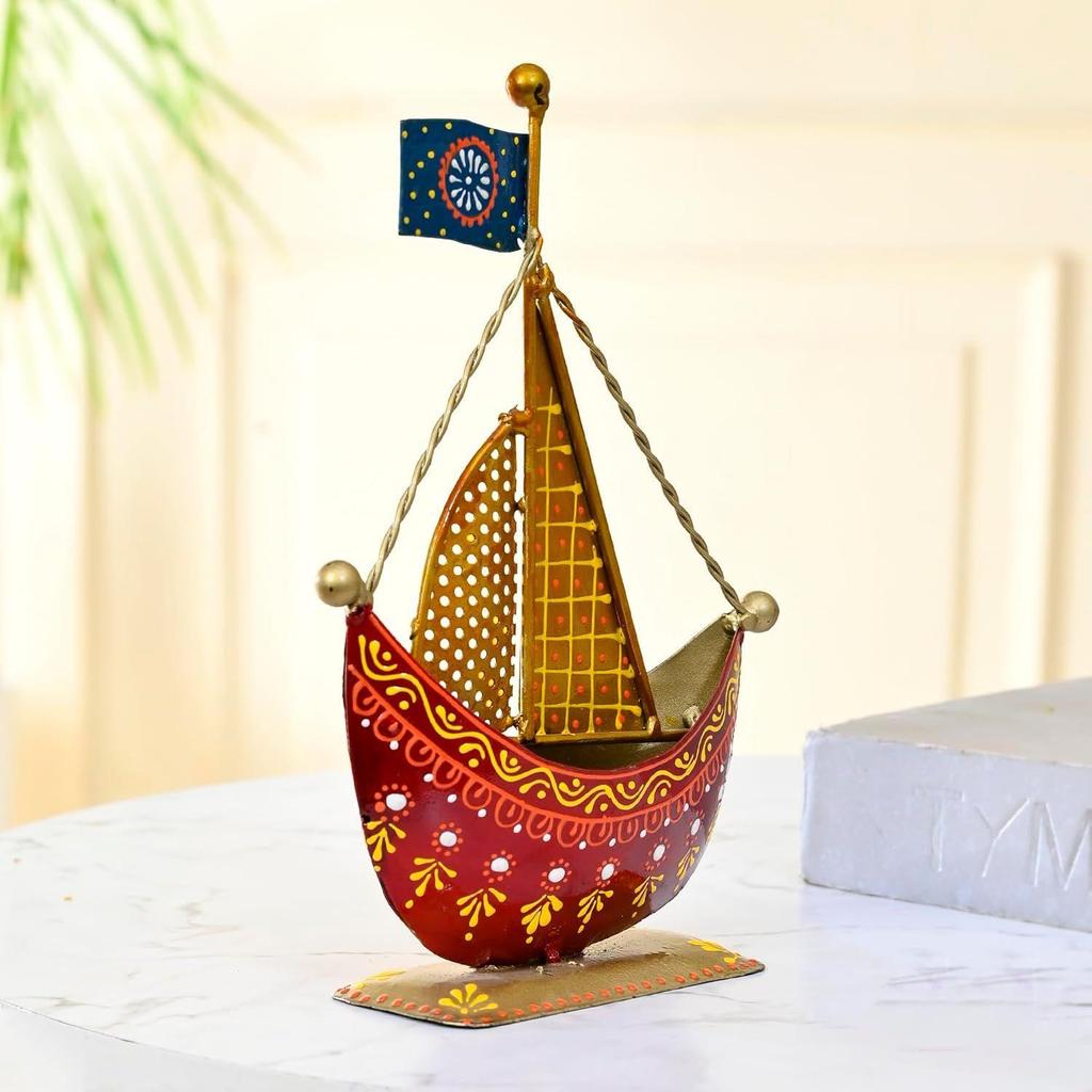 Metal Turkish Ship Boat Naav Showpiece Home Decoration Items for Living Room Figurine for Home Decor Bedroom Room Tabletop Desktop