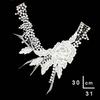 Floral Embroidered Neckline Neck Collar Neckwear Trim Clothes Sewing Applique