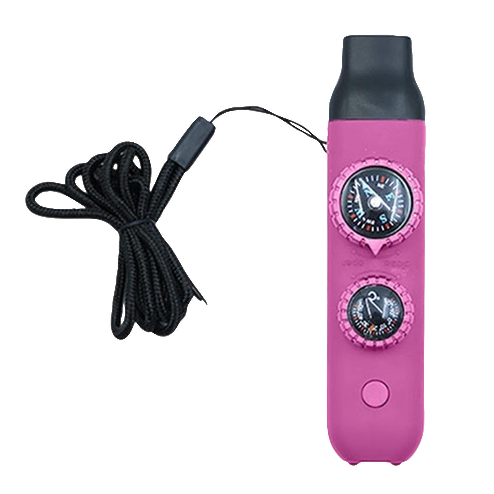 

7-in-1 Snow Emergency Whistle, LED Light Whistle With Compass & , Portable Winter Gear, For Snowstorm Res фиолетовый