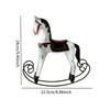 Wooden Horse Figurine Rocking Horse Statue for Garden Living Room Home Decor Collectible Animal Sculpture Desktop Shelf Home