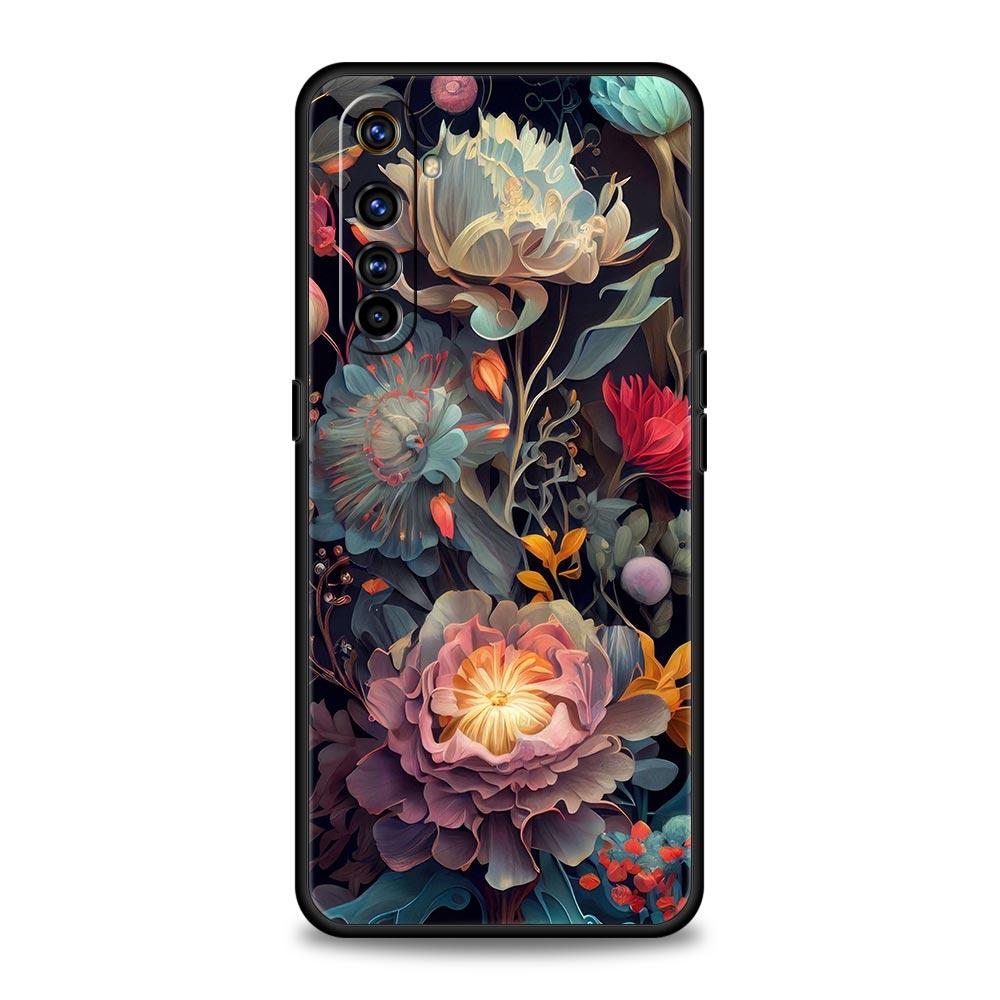 

Abstract Plants Flower Case For Realme C67 C63 C55 C53 C35 C25 C21 GT 2 3 5 6 10 11 12 13 Pro Plus 5G Soft TPU Phone Cover Capas Realme C35