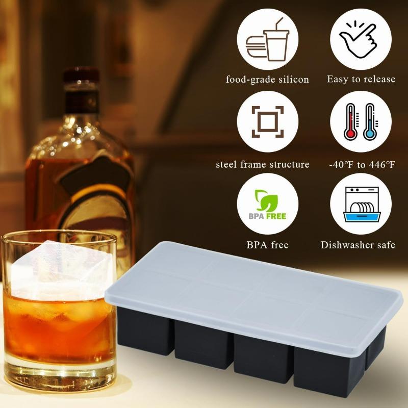 Silicone Ice Cube Molds Spherical Ice Maker Reusable Ice Cube Moulds for Whiskey Cocktail Juice DIY  Barware Kitchen Tools