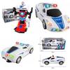 Exciting Deformable Robot Police Car Toy With Flashing Lights And Sounds For Kids