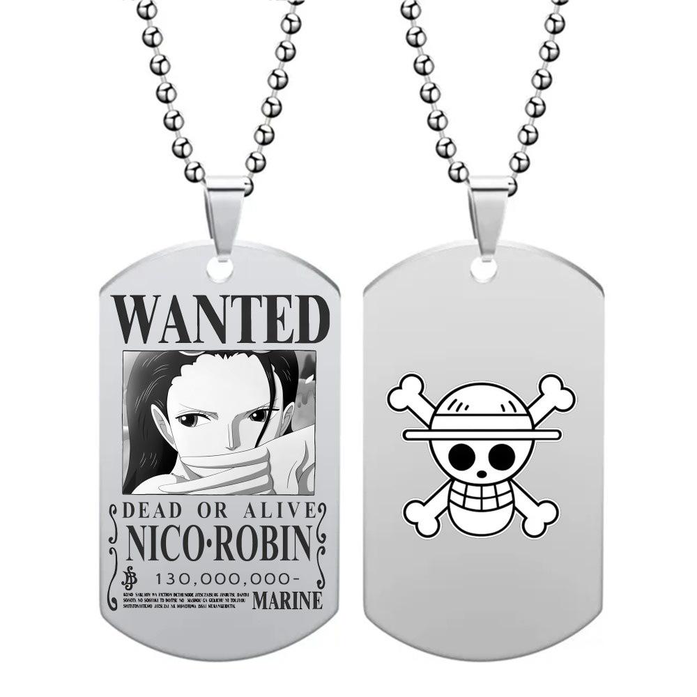 One Piece Bounty Necklace: Zoro & Ace Titanium Steel Pendant