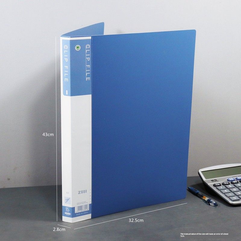 A3 Folder Single Clip Metal Power Clip 8K Drawing Paper Manuscript Folder 8 Open Art Works Storage Clip Info Booklet