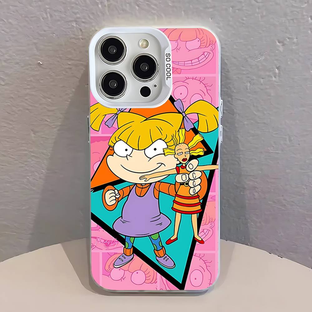C-Chuckie A-AngelicaS Rugrat Phone Case For iPhone 17,16,13,12,11,15,14,Pro,Max,Plus,SE4,Air,Mini White IMD Matte