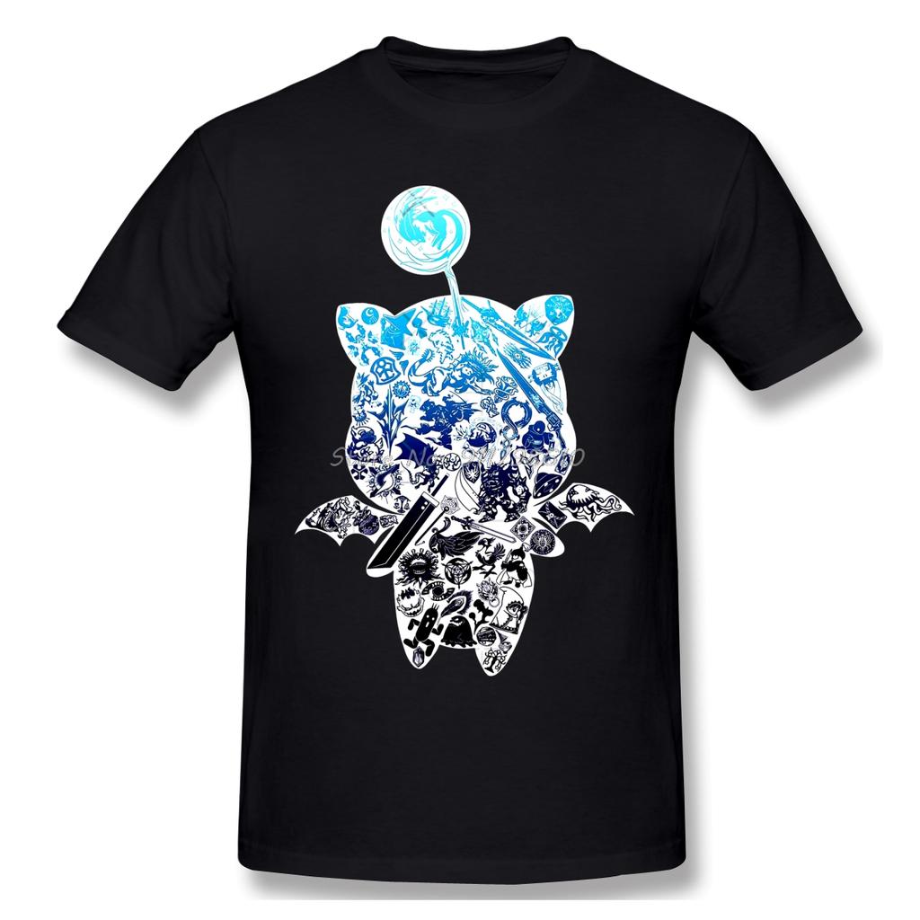 Moogle Verse T Shirt White Final Fantasy Printed Tshirt Summer TShirt Anime Men Tee Streetwear Harajuku