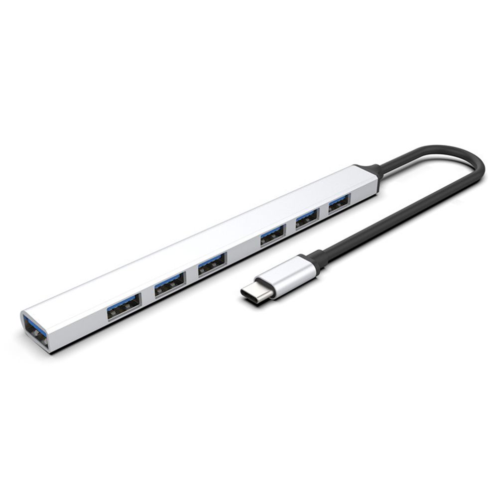 Alloy High Speed Splitter Data Transmission 7 Ports USB 3.0 Expander Type-C HUB Docking Station