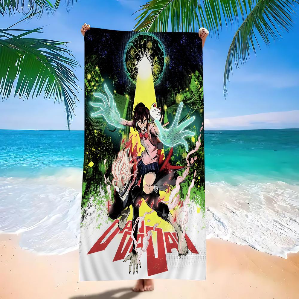 Classic Anime D-Dandadan Beach Towels Shower Towel Sauna Travel Spa Microfiber Quick Dry Gym Accessories Cute Room Decor