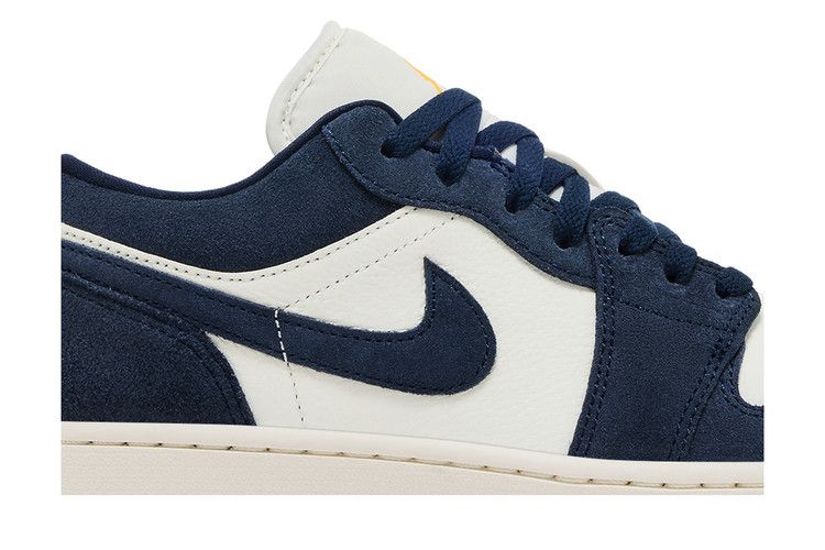 Men's Sneakers Nike Jordan 1 Low SE Obsidian Suede Obsidian/University Gold/Chile Red/Obsidian