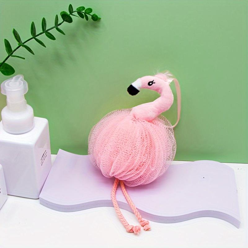 

Flamingo Shape Bath Ball, Pink Cute Bath Ball, Heart Bath Flower, Rubbing Back Bath Foaming Ball, New Year Gift Gift