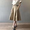 Lala Vintage Flare Skirt With Belt Maiac007