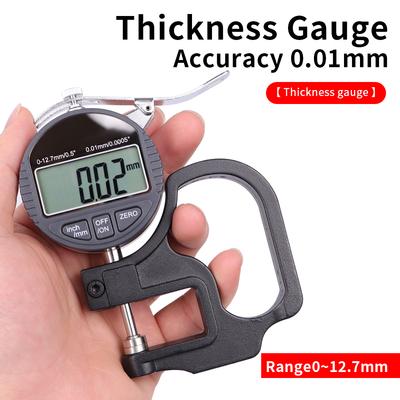 0.01mm/0.001mm Thickness Gauge 0-12.7mm Electronic Micrometer Digital Thickness Meter Micrometro Width Measuring Instruments